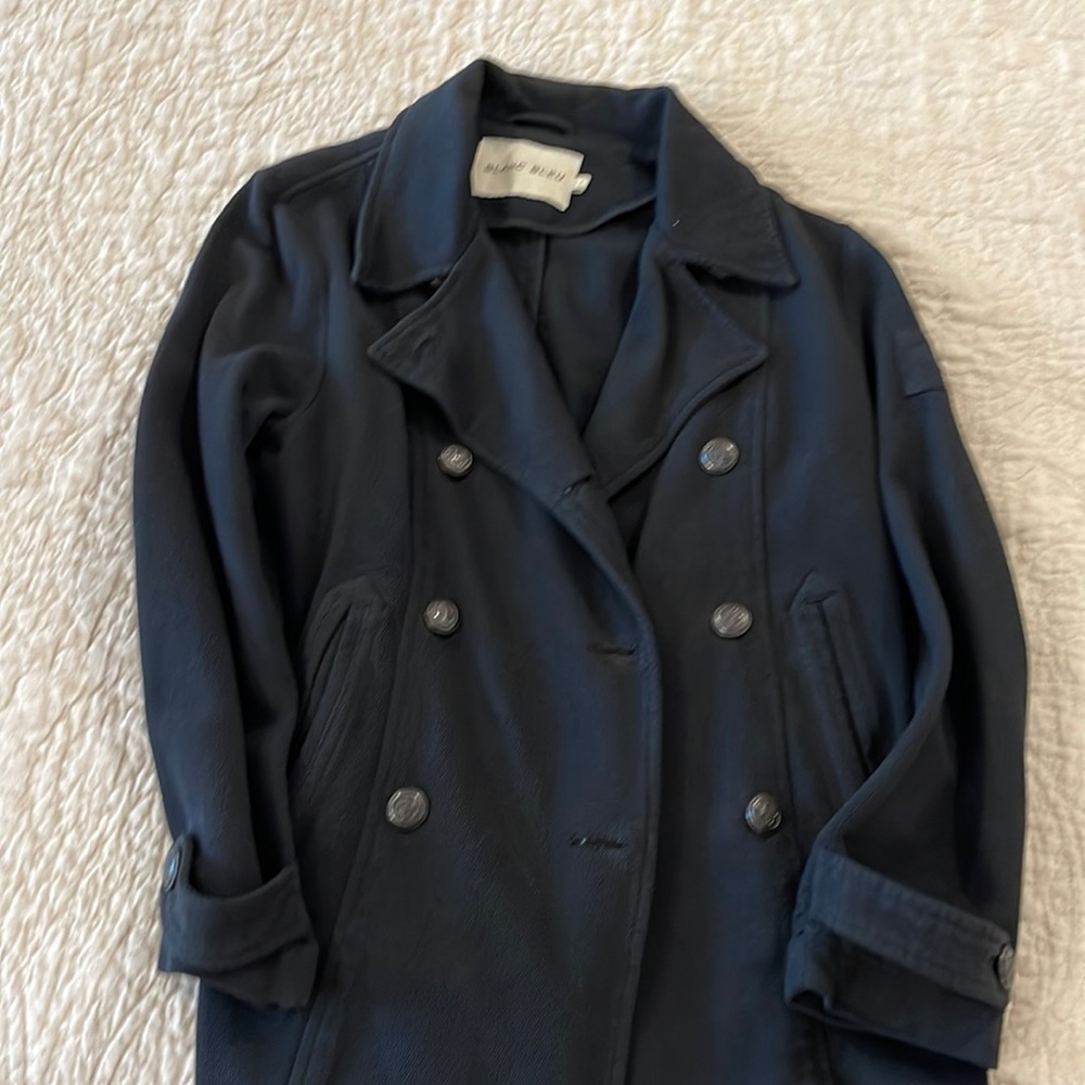 Blanc Bleu jacket. Navy blue double breasted